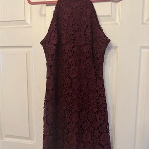 Lulu's Chic Burgundy Wedding Dress